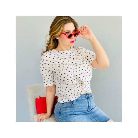 Blusa casual con nudo BL 1688