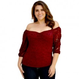 Blusa escotada de encaje fino BL 1728