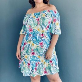 Vestido campesino talla extra, modelo 4289