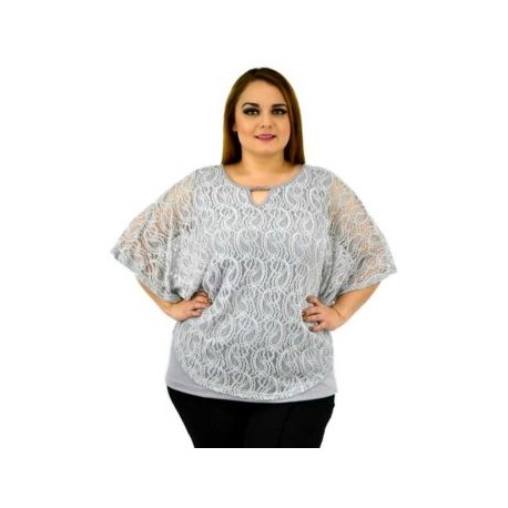 Blusa con Capa de encaje 241