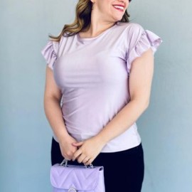 Blusa satinada talla extra, modelo 1777