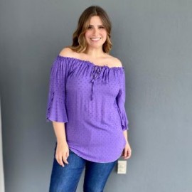 Blusa fresca tallas extras, 1628 (Morado)