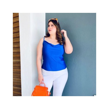 Top de tirantes Roman Fashion/Tallas Extras, 0424 (Azul rey)
