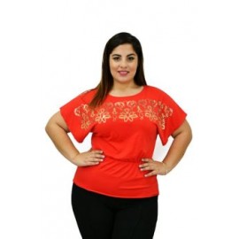 Blusa strech con lentejuelas 4047