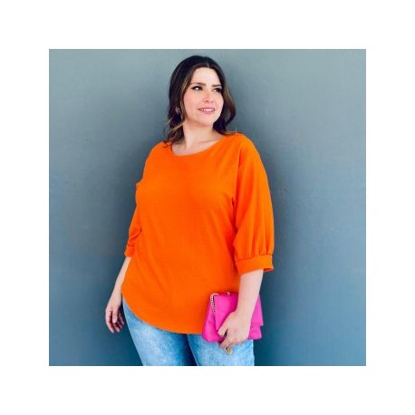 Blusa casual Roman Fashion/Tallas Extras, 1814 (Naranja)