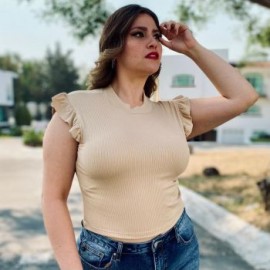 Top de canalé talla extra, modelo 3775 (Arena)