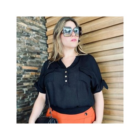 Blusa casual a la cintura BL- 035
