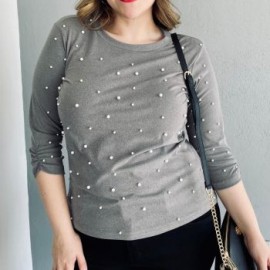 Blusa con perlas, modelo 3743-E
