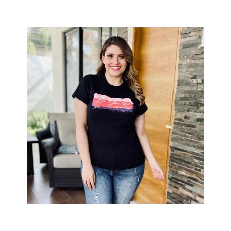 Playera talla extra, modelo 9001-34 (Negro) Be You Tiful