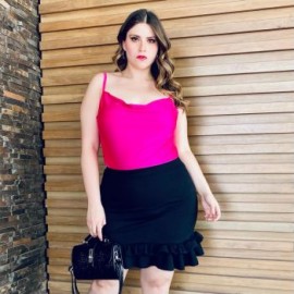 Falda corta talla extra, modelo 7036 (Negro)