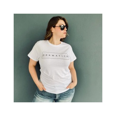 Playera talla extra, modelo 9001-43 dramática (Blanco)