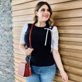 Blusa con manga de popelina, modelo 3437