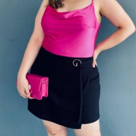 Short-falda strech talla extra, modelo 0193 (Negro)