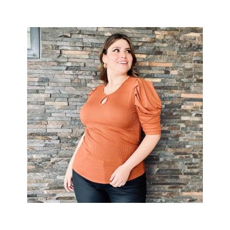 Blusa acanalada Tallas Extras, 1748 (Chedron)