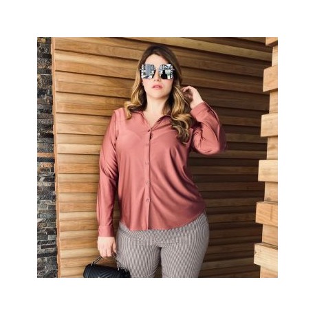 Camisera satinada Tallas Extras, 2620 (Mauve)