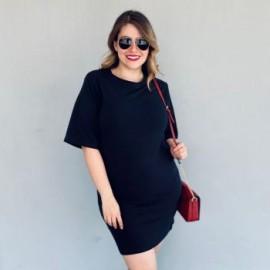 Vestido oversize, modelo 9504 (negro)