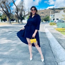 Vestido asimétrico, modelo 3724