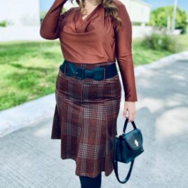 Falda Midi Acampanada, Modelo 11804