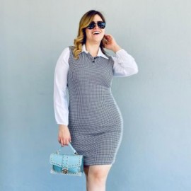 Vestido combinado 4246