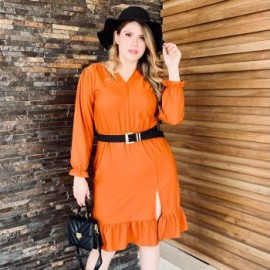 Vestido Midi Con Apertura Lateral 4070