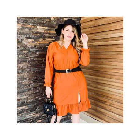 Vestido Midi Con Apertura Lateral 4070