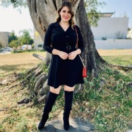 Vestido con botones y cinto  V- 4258