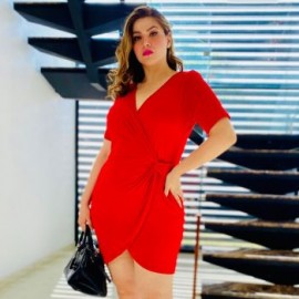 Vestido con nudo strech V 4131