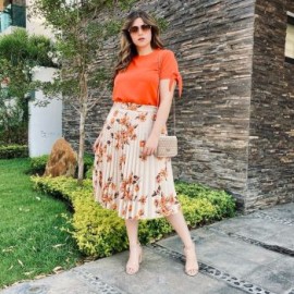 Falda Plisada de moda, modelo F-ELY- 715