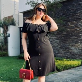 Vestido Campesino con Botones V-ST- 006