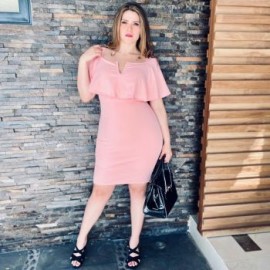 Vestido Strech con escote barco V4039