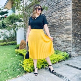 Falda Plisada de moda, modelo F-ELY- 715