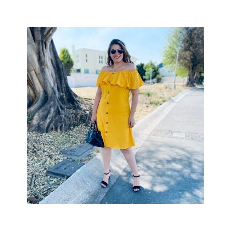 Vestido Campesino con Botones V-ST- 006