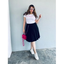 Falda tableada con cadena V-XX- 558